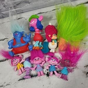DreamWorks Trolls Figures Lot Of 9 Poppy Cooper Biggie